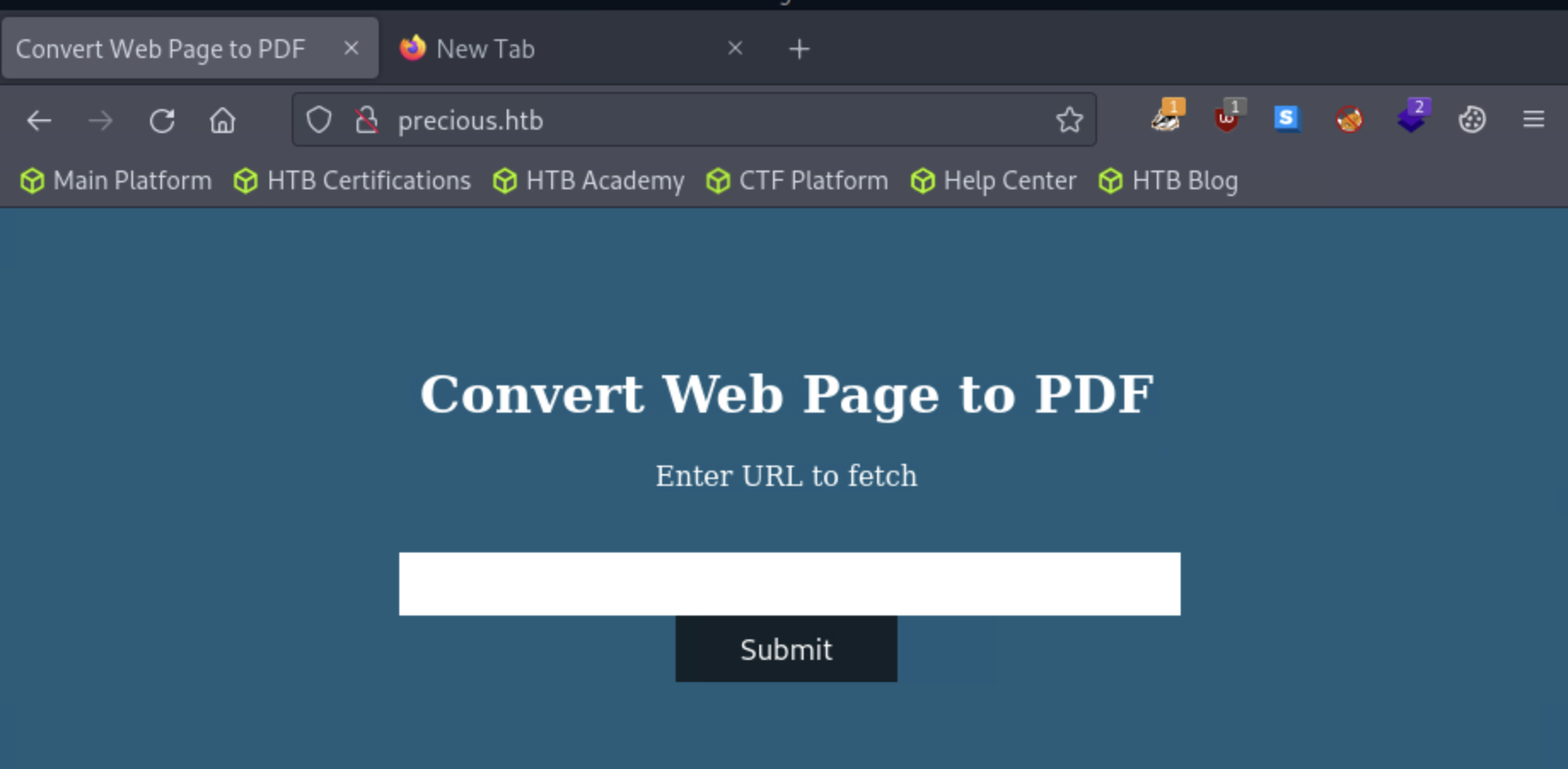 precious web page content